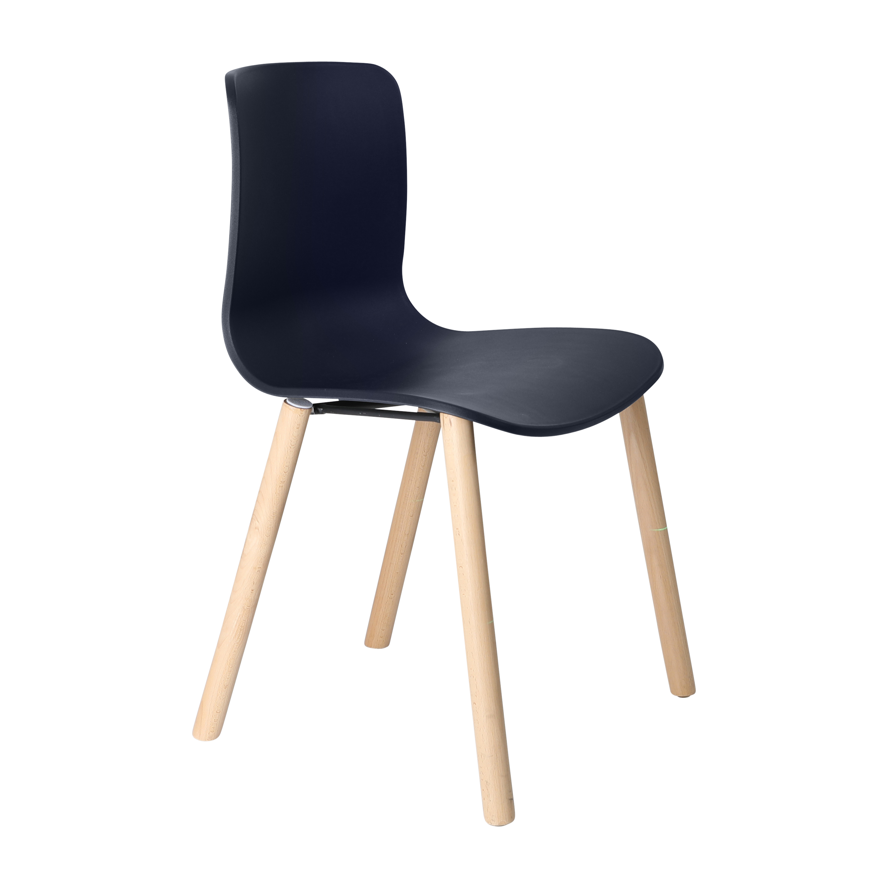 Acti Chair (Navy Blue / 4-leg Timber Frame)